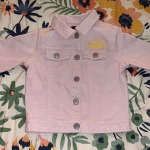 Toddler Girls Art Class (Target) Baby Pink Sunshine Jean Jacket Size 2T